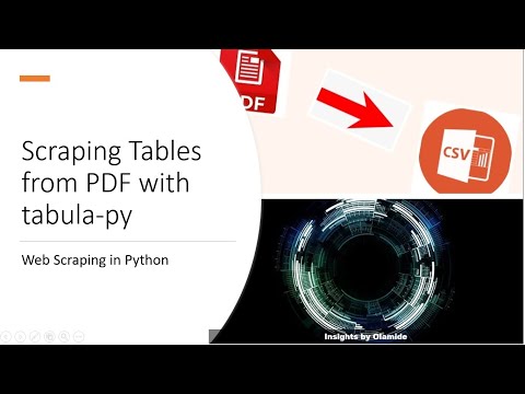 Scraping Tables from