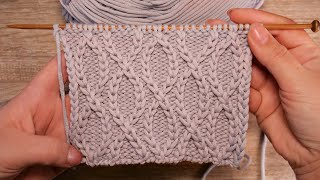 картинка: Узор «Бесконечность» спицами ∞ «Infinity» knitting pattern