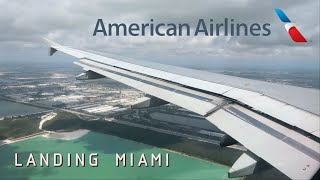[Onboard] American Airlines Airbus A319 *beautiful* approach + landing  Miami international