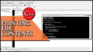 C++ Printing File contents with Fstream