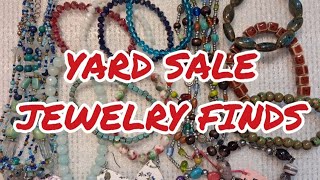 YARD SALE JEWELRY FINDS # BEADS #FINDS