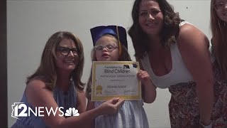Visually impaired preschoolers graduate from Foundation for Blind Children