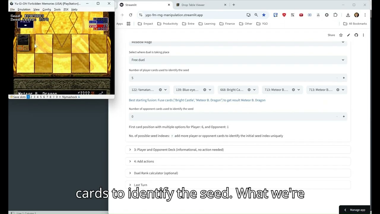 How to get any card you want in Yu Gi Oh Forbidden memories (new tool demo)