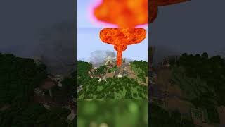 Minecraft Village vs Fatman Atomic Bomb (HBM Nuclear Tech Mod & Tektopia Mod 1.12.2)