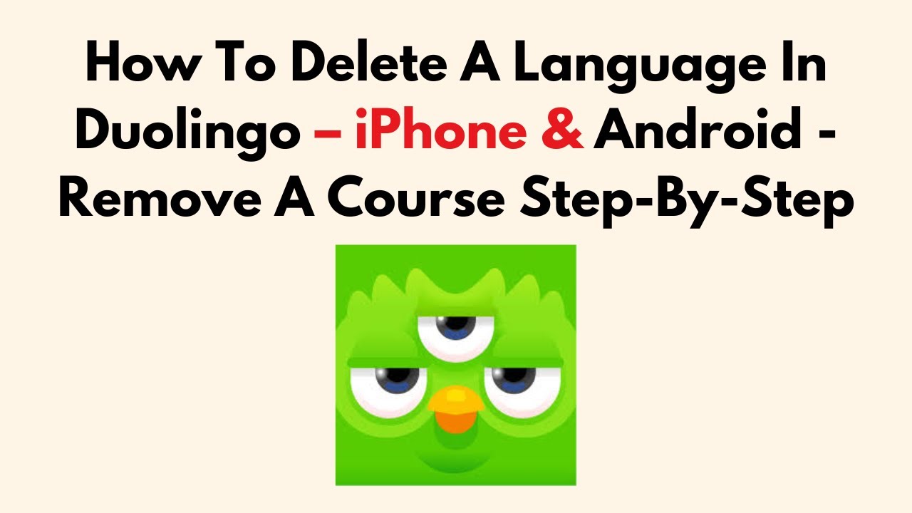 How To Delete A Language In Duolingo – 2026 – iPhone & Android - Remove A Course Step-By-Step