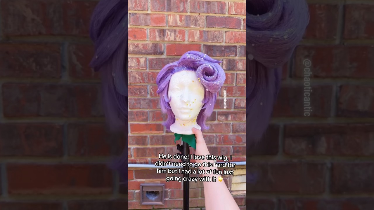 Making Periwinkle’s Wig 🌟 #cosplay #makeup #periwinkle #fairlyoddparents #cartoon #wig
