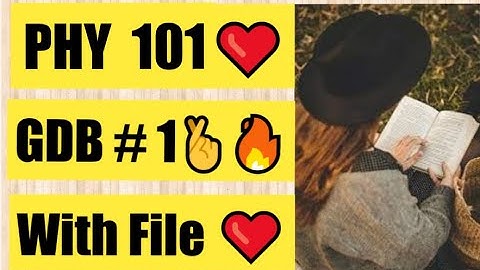 PHY101 GDB # 1 Solution 2022 With File