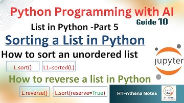 List.sort(), Sorted(list), List.reverse(), sort(reverse=True), how sort and reverse lists in Python