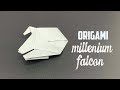 Origami millenium falcon  easy star wars origami  5 minute origami millennium falcon