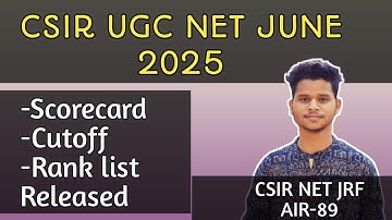 HOW TO CHECK CSIR UGC NET SCORECARD JUNE 2025 ||CUTOFF || SCORECARD || RANK LIST || DOWNLOAD || VIEW