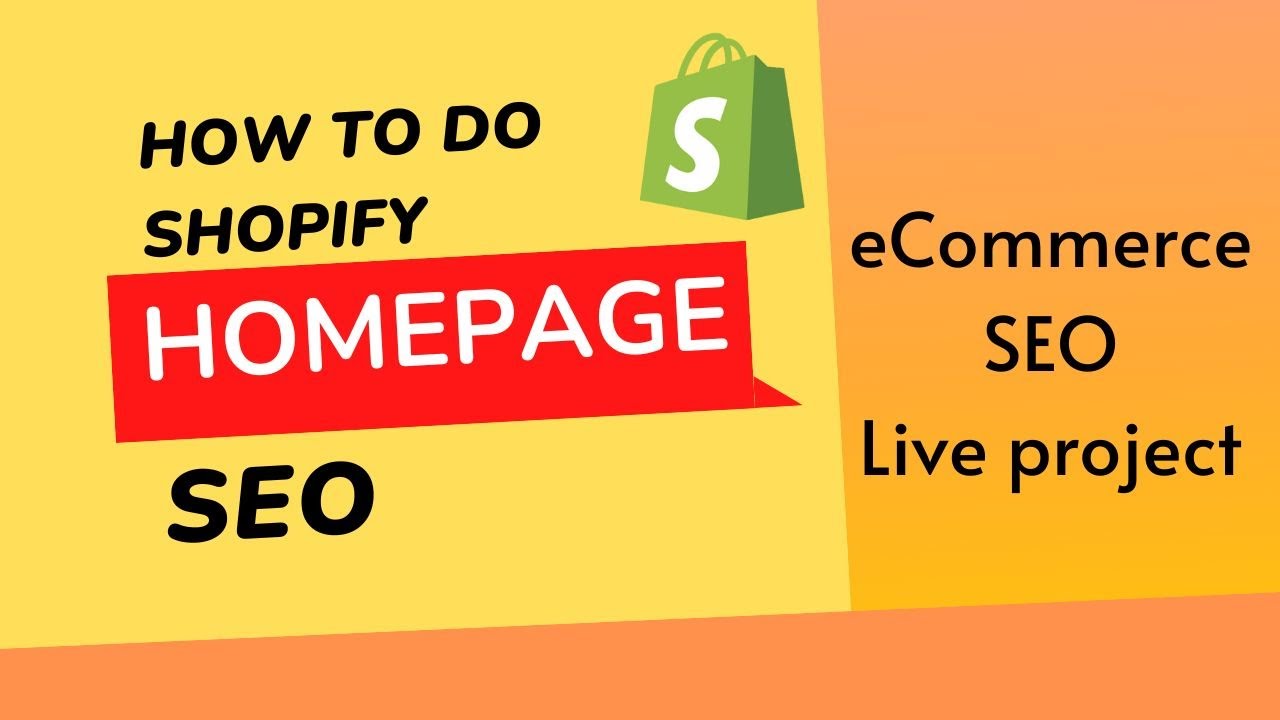 In this video, I will show you how to do Shopify homepage SEO! Shopify ...