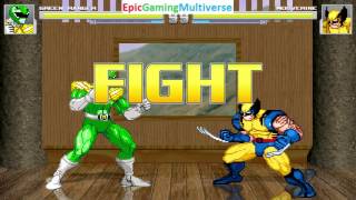 Wolverine Vs The Green Ranger From The Power Rangers Series In A Mugen Match Battle Fight