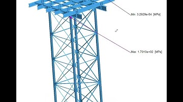 FEA Analysis of Elevated Water Tank Stand | Structural Stress Simulation (3D CAD Model)