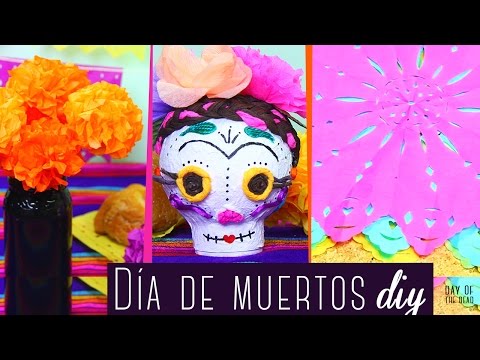 Frida Catrina, flores de Cempazúchitl y papel picado: TUTORIAL Día de Muertos Especial ✄ Craftingeek