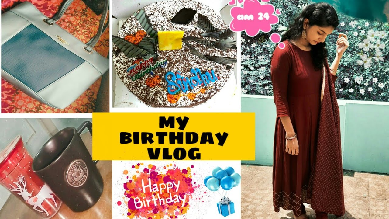 My first birthday with youtube and hadvikhubby ఇచ్చిన giftstarbucks