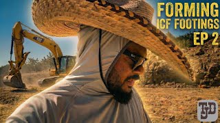 Forming Footings For ICF House