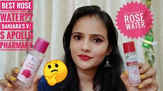 Best Rose Water 🤔✨ l Banjara's v/s Apollo Pharmacy Rose Water l Comparison video l How to use ?? screenshot 3