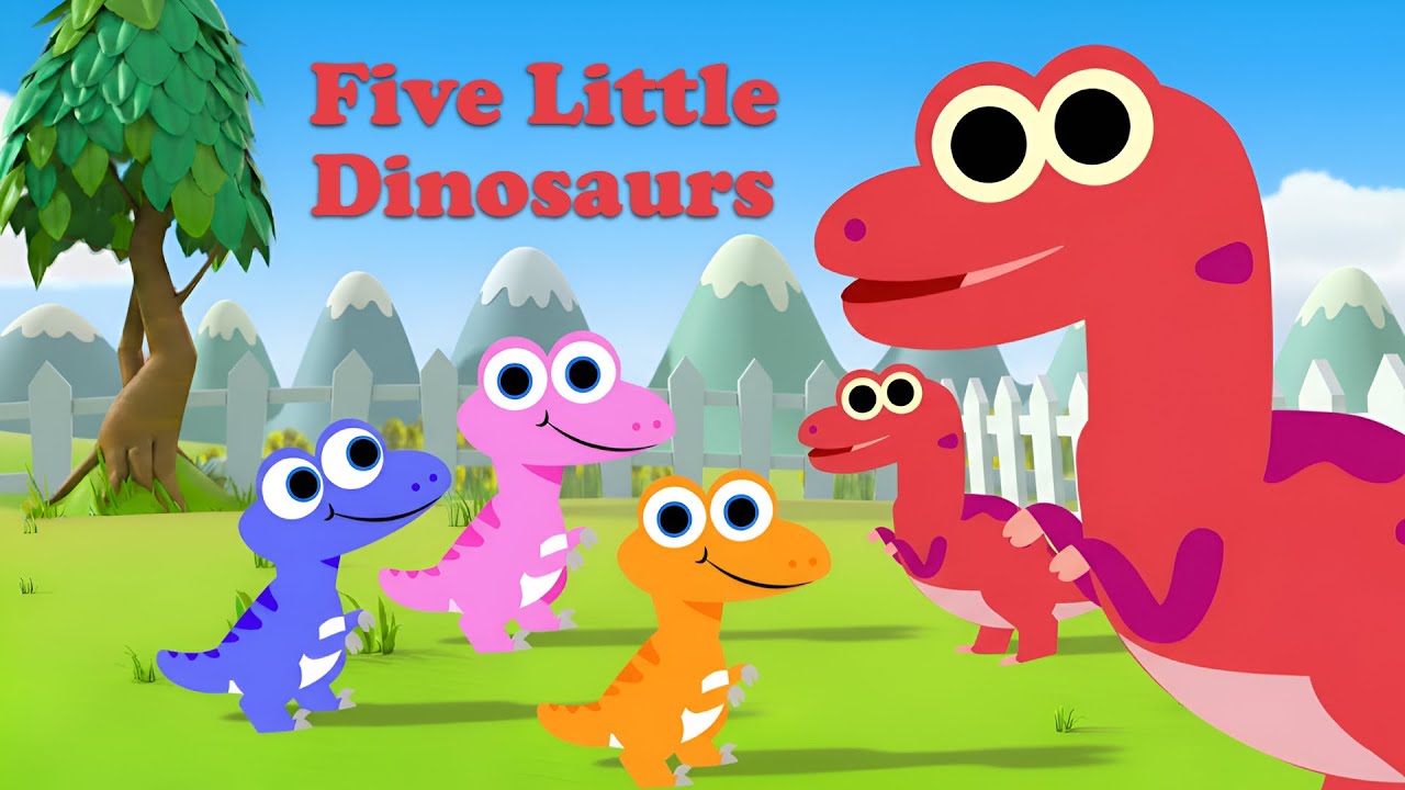 7 Little Dinosaurs | Nursery Rhymes & Baby Song | Bouncy Buddies