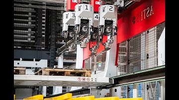 Zentrales Verteillager in der Blechfertigung | Central material flow in sheet metal production