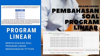 Penyelesaian Program Linear Work Schedulling Problem dengan PYTHON (PuLp) -Tutorial #3