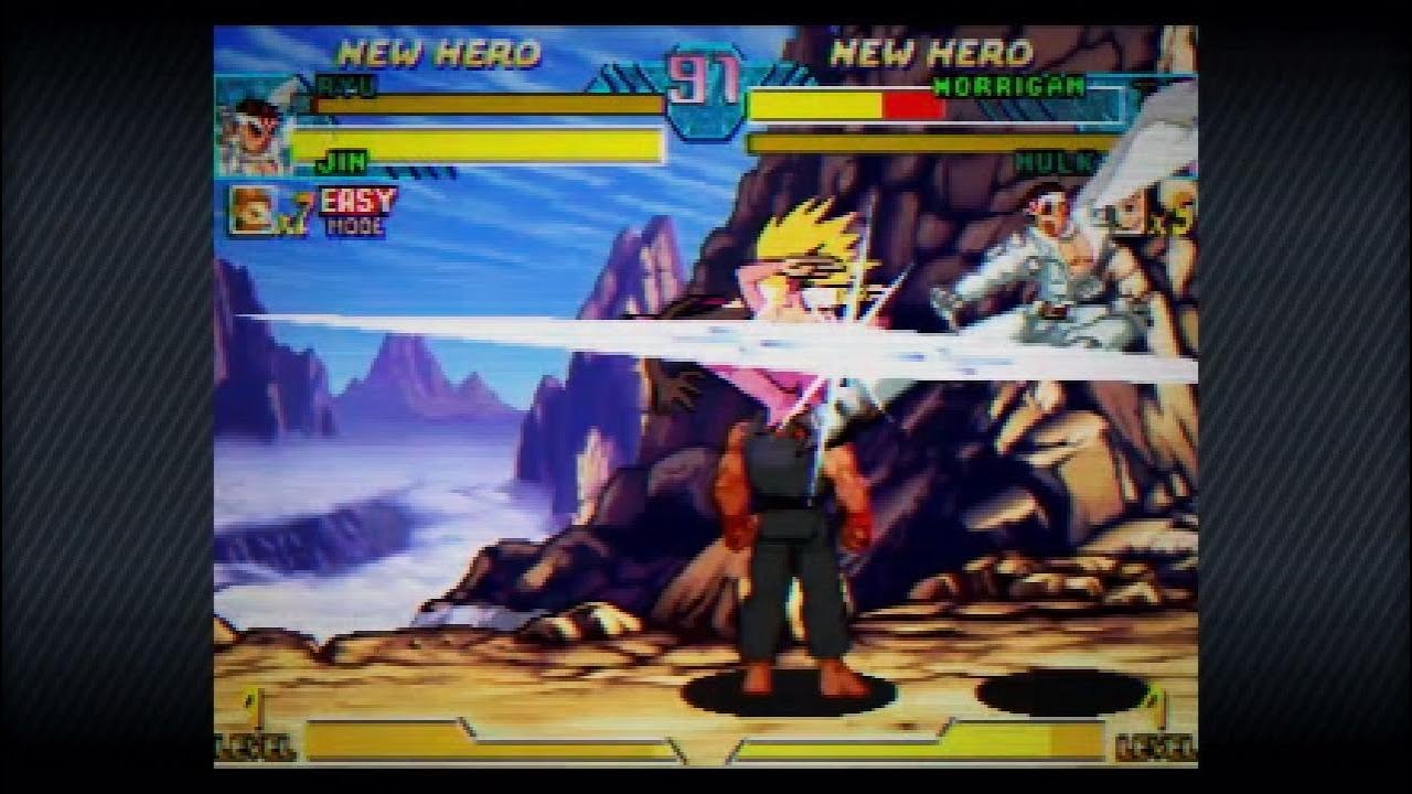 Ryu / Jin vs Morrigan / Hulk : Marvel vs Capcom 1 - YouTube