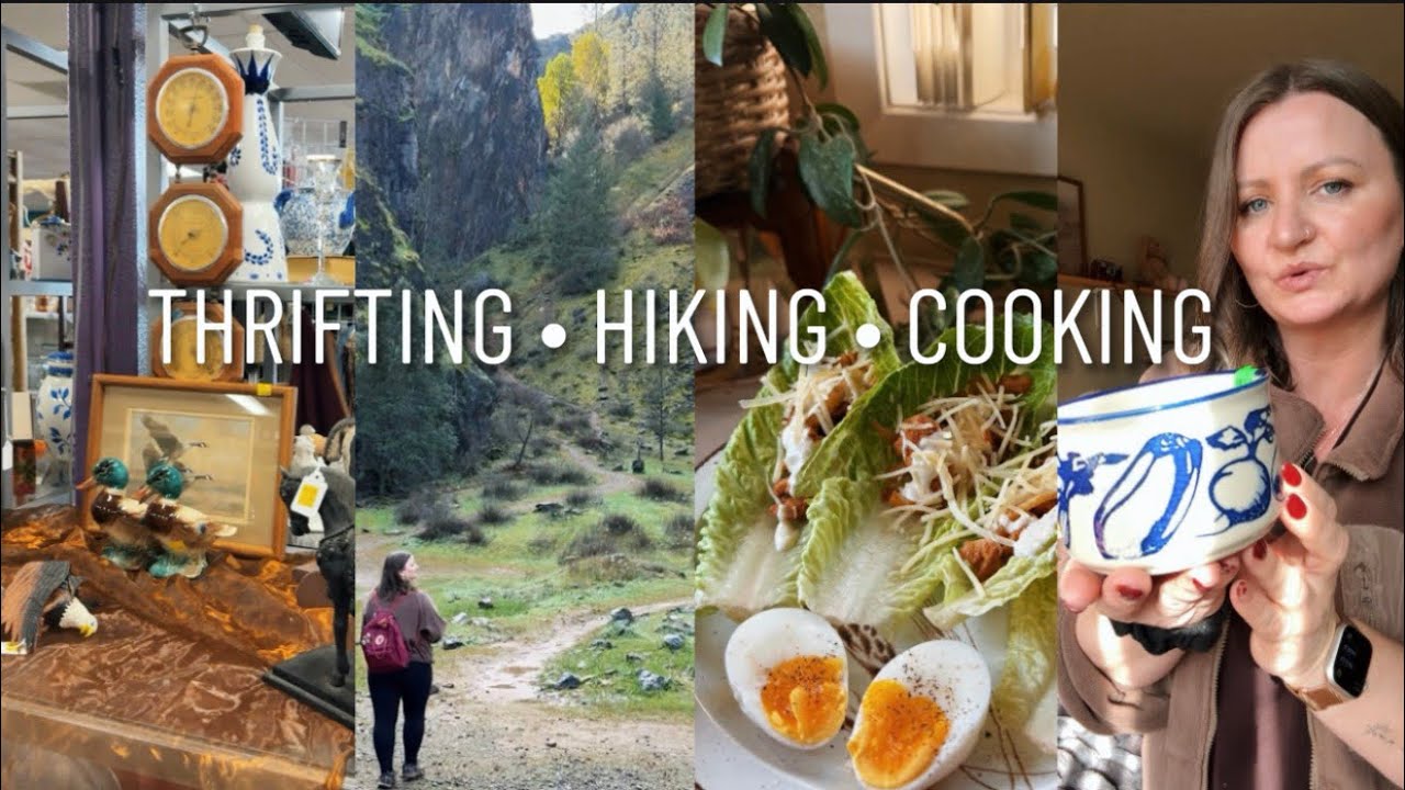 Come THRIFT with me & HIKING in California | HAUL | cooking yummy dinner for the family 