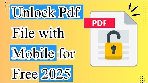 How to Remove Password from Pdf With Mobile 2025 | How to open Locked Pdf |