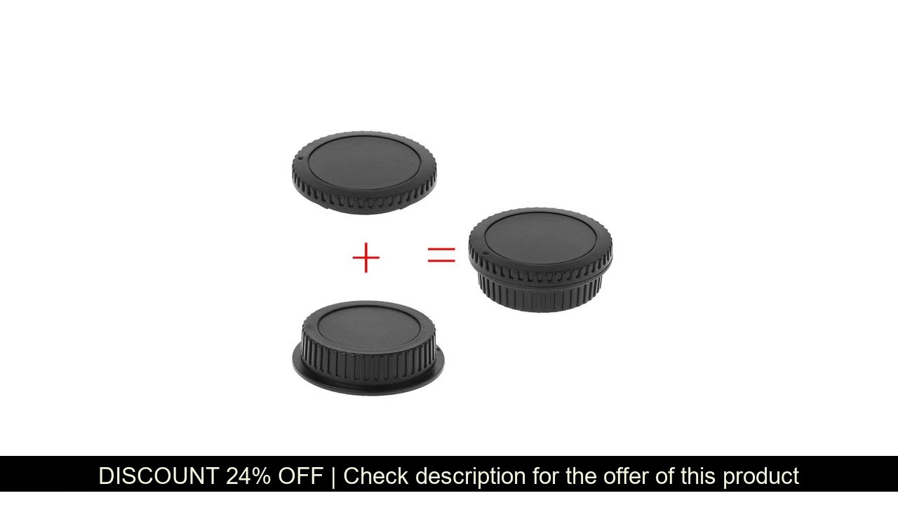 BEST Rear Lens Body Cap Camera Cover Set Dust Screw Mount Protection Plastic Black Replacement for