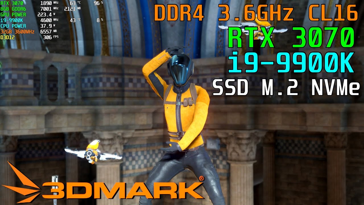 3D Mark: RTX 3070 - 9900K - 3600Mhz Ram