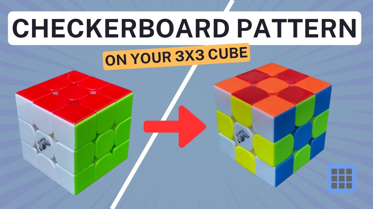Checkerboard pattern on your #cube #cubetrick - YouTube