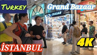 The Grand Bazaar is Istanbul's most famous historical shopping center. 4K video quality.