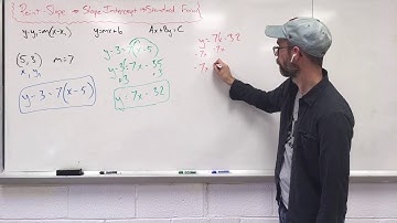Algebra: Writing Linear Equations in Point-Slope, Slope-Intercept, and Standard Forms