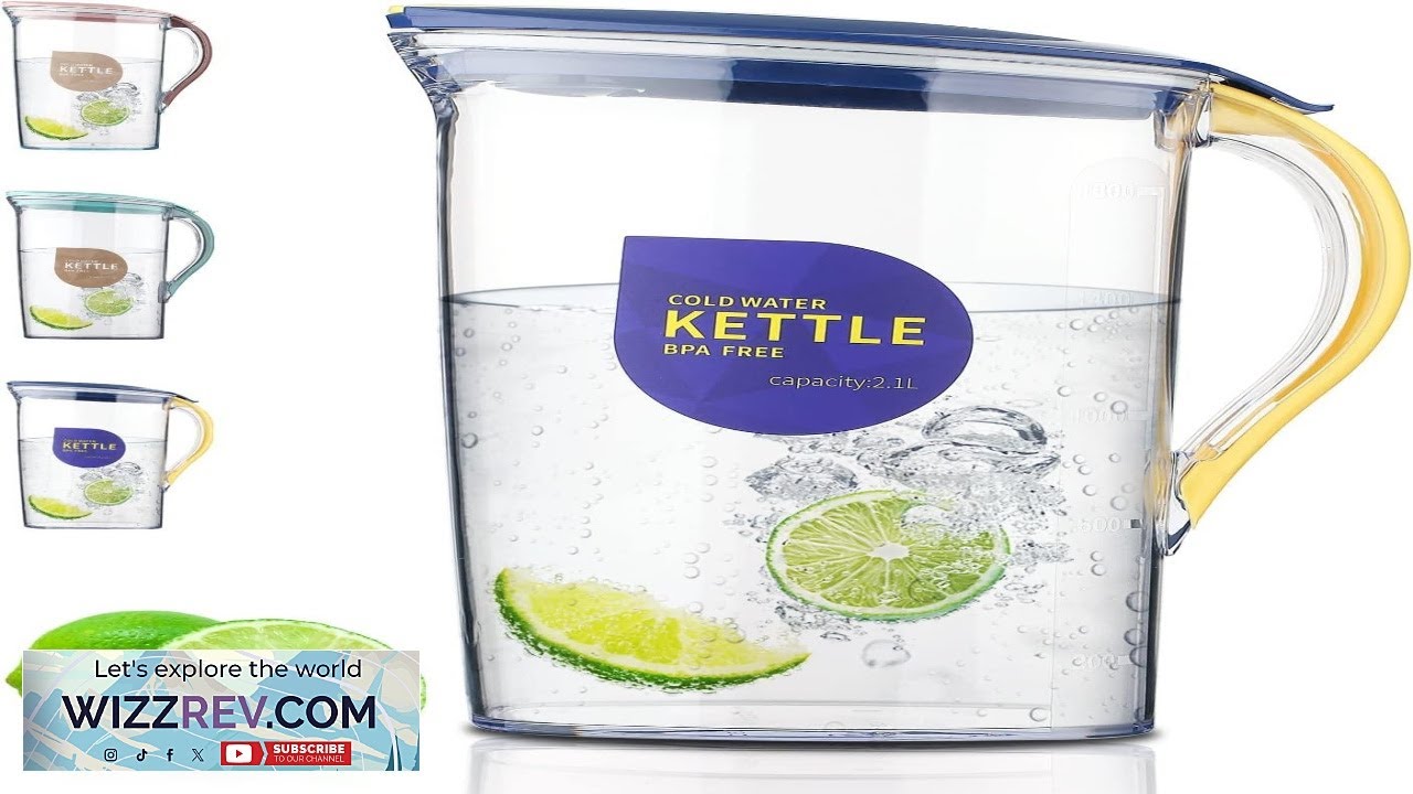 Berglander Fridge Door Water Pitcher With Lid Perfect for Making Tea Juice