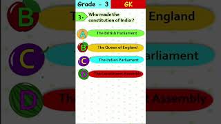 [GK Quiz with Answer in Tamil] Who made the constitution of India ?  [Grade 3] #shorts #GKquiz