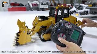 How to operate 1/14 LESU RC Hydraulic track Loader 973K Openable Bucket, light &sound