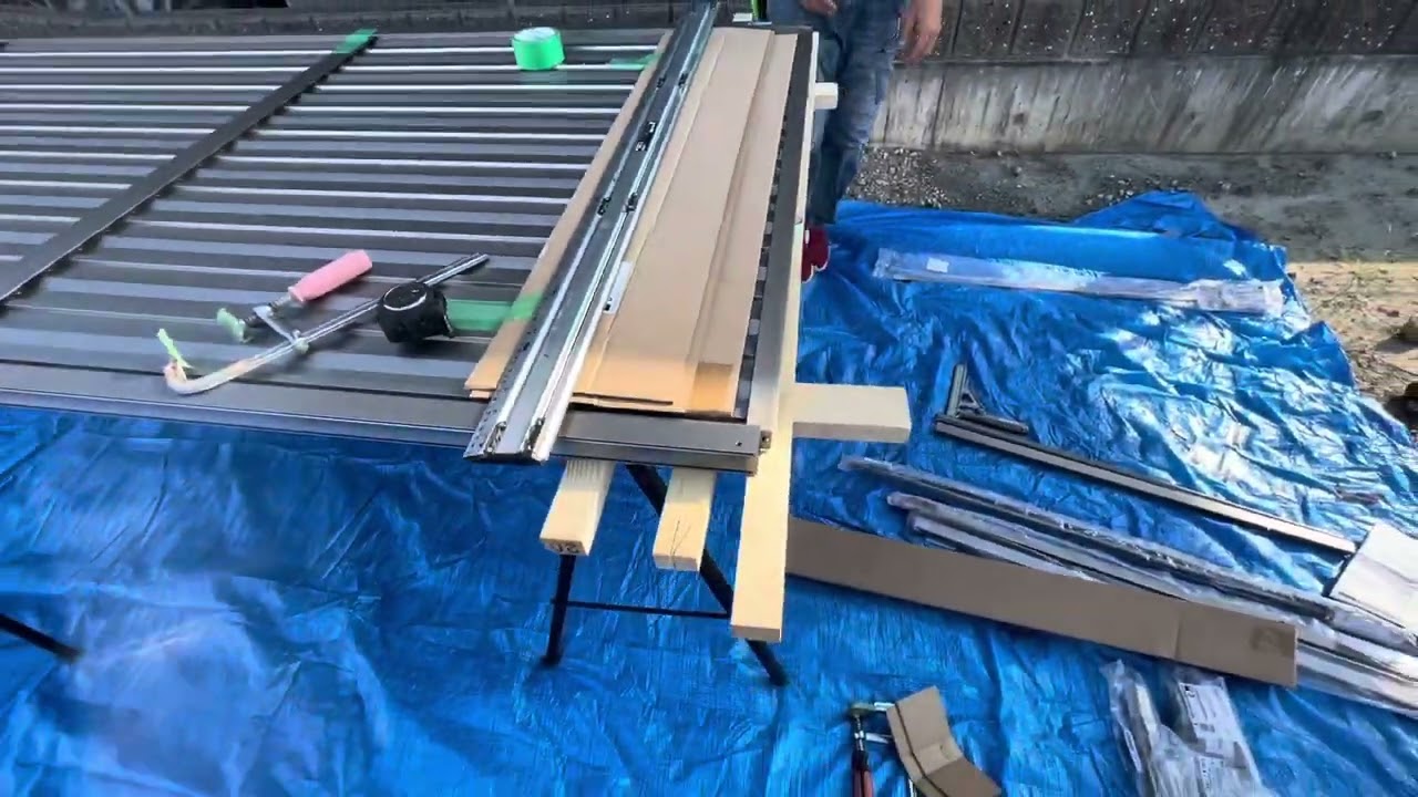 堺市 LIXIL目隠しフェンスABカット 直線切断