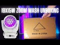 White19x15w Zoom Wash Moving Head Light Fixture #UNBOXING #stagelights by Theatrically Jerry