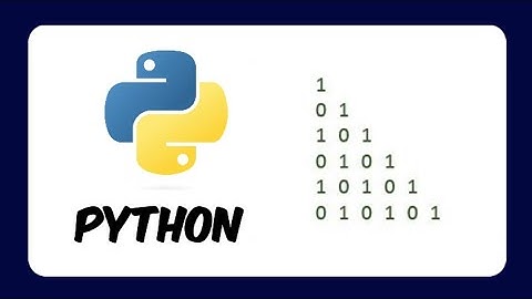 Binary Number triangle pattern in python || Pattern in binary number |Pattern