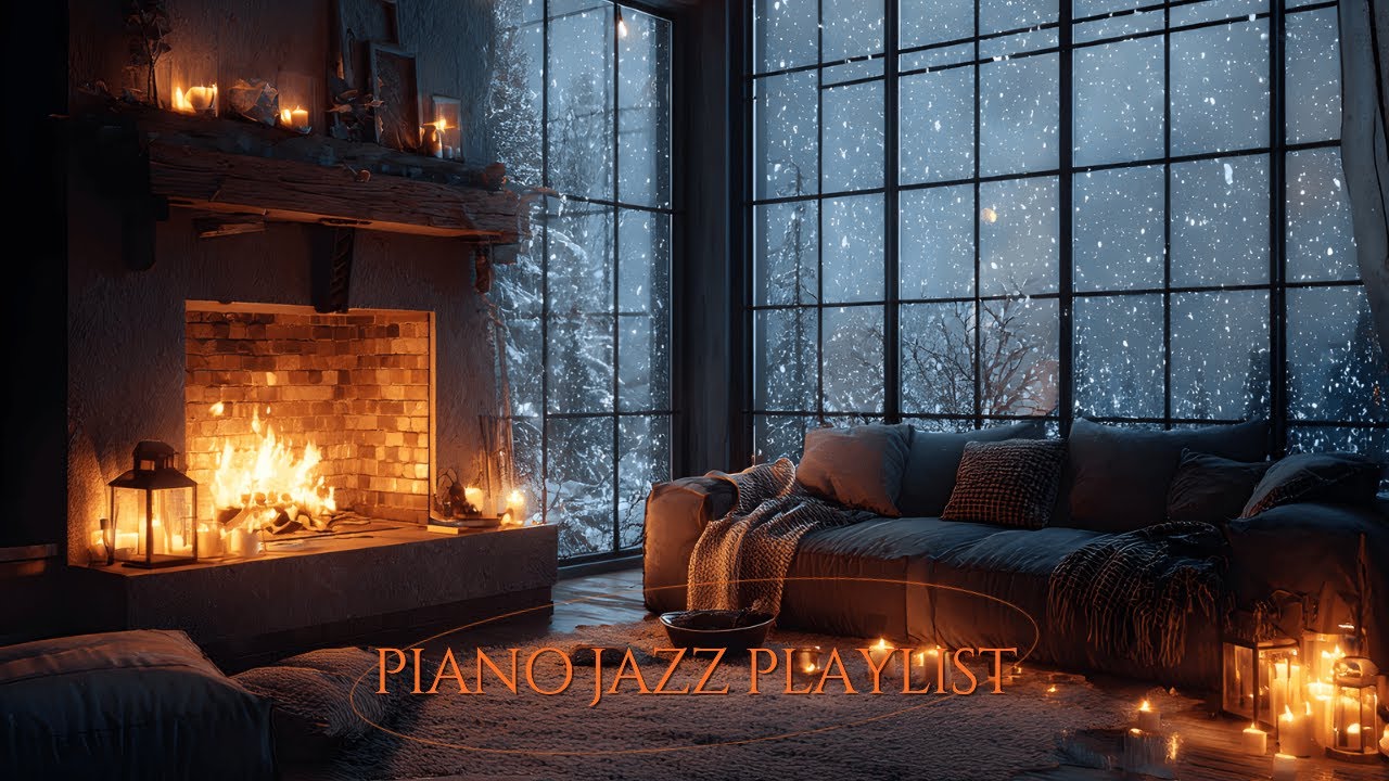 Cozy Coffee Shop Jazz 🔥 Relaxing Background Music for Reading, Studying & Sleeping | Winter Vibes