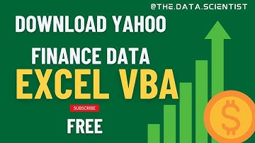 How to Download Stock Data From Yahoo #Finance With Excel VBA