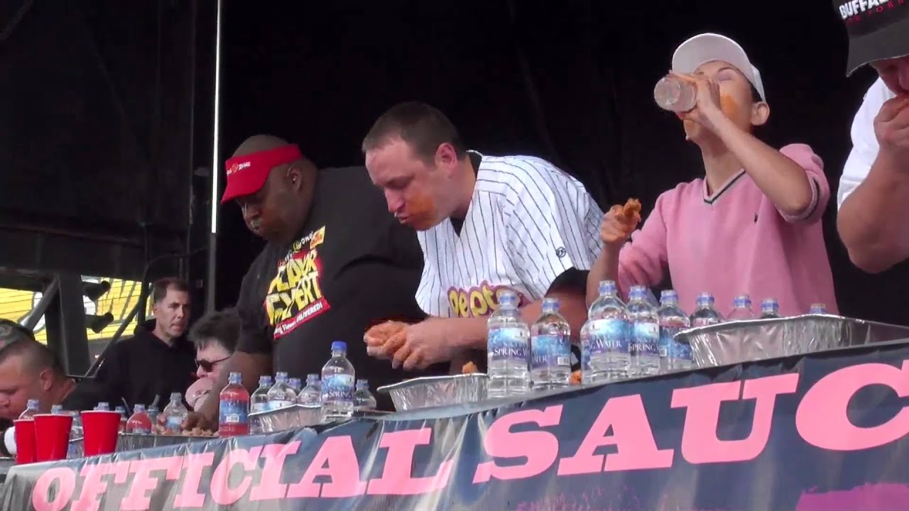 Joey Chestnut vs. Sonya Thomas Buffalo Chicken Wing Eating