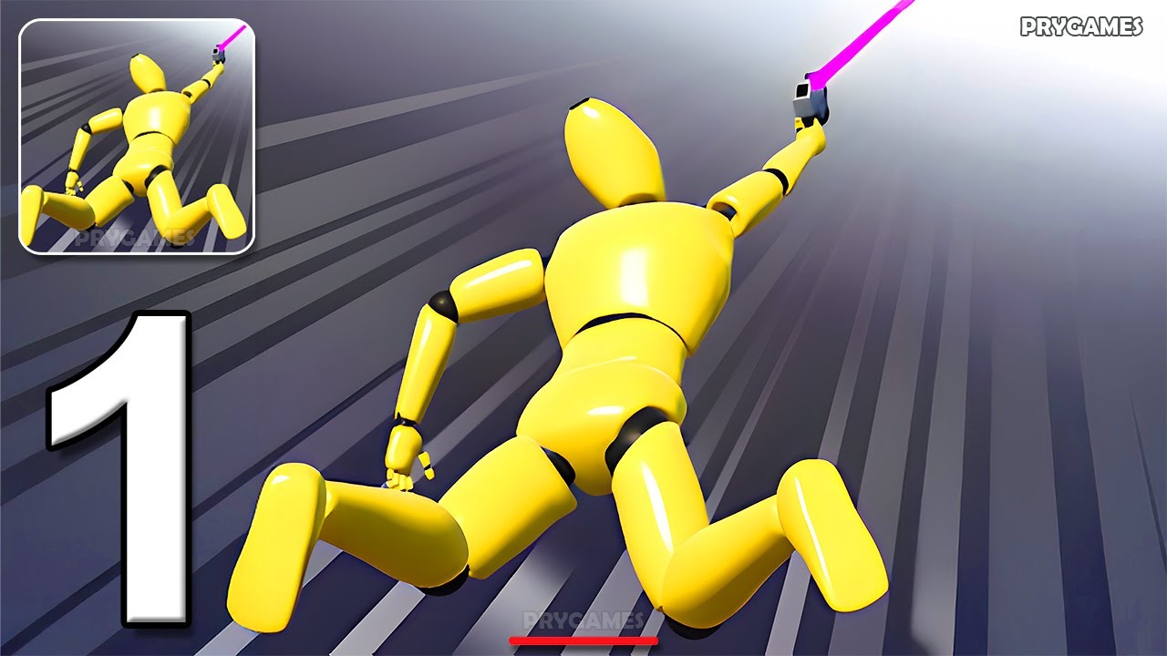 Grapple Hook Hero : Zip Action - Gameplay Walkthrough Part 1 - Grapple Hook Action Hero (Android)