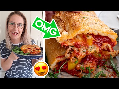 EASY! Gluten Free Calzone Recipe 🍕 3-Ingredients, No yeast, low FODMAP