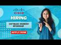 Cisco Hiring Software Engineer Interns | Software Engineering Women Internship