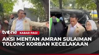 Mentan Amran Turun Langsung Tolong Korban Kecelakaan | Kabar Pagi