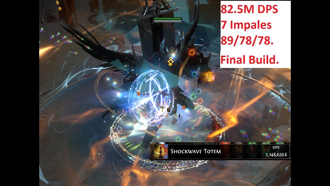 [3.22] Shockwave Impale Totems. 82.5M DPS. T16 Juiced Map Showcase. POB ...
