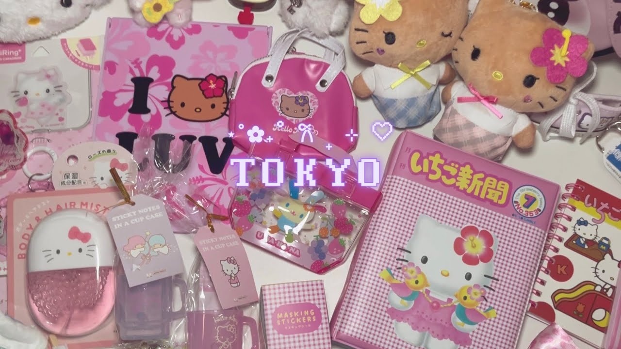 EP.1 핑크 가득,, 도쿄 취향 굿즈 사냥 💗₊˚✩ 🎀⊹♡ | 긴자, 산리오, 이치고신문, 50주년 넷플릭스, 돈키호테 