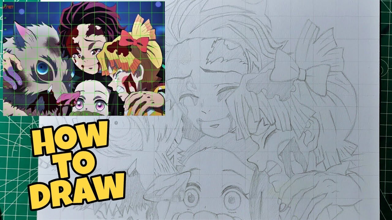 Zenitsu/Nezuko/Tanjiro/Inosuke  Anime art tutorial, Book art drawings,  Best anime drawings