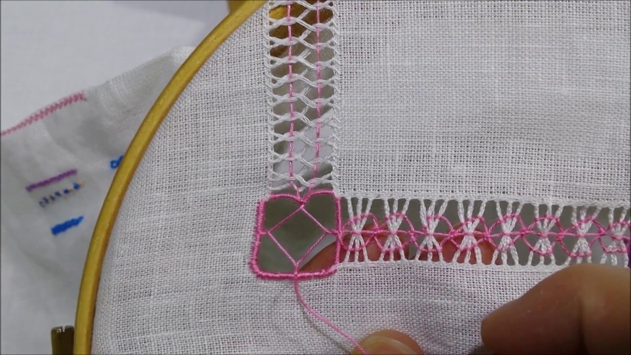 Angolo a punto spirito - Tutorial ricamo a mano hand embroidery deshilado