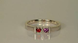Two Stone Mothers Ring with Genuine Birthstones 2 Stone Infinity Mother S Ring